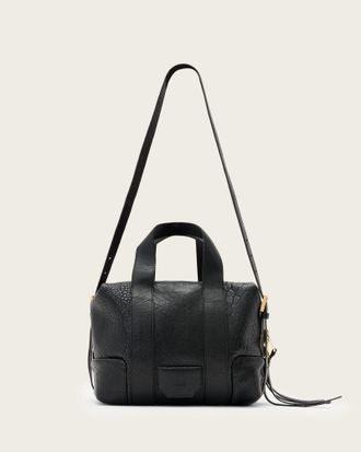 AllSaints Leather Ares Grain Compact Crossbody Bag, Size: One Size