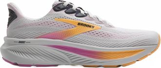 Brooks Womens Ghost 17 Running Shoes - Wide In Oyster/apricot/pink