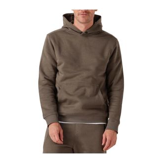 Genti Hoodies & sweatvesten, Heren, Bruin, XL, Katoen, Taupe Logo Hoodie voor Heren