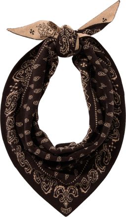 Guest In Residence Cocoa/Dune Wild Rag Reversible Paisley Cashmere Scarf