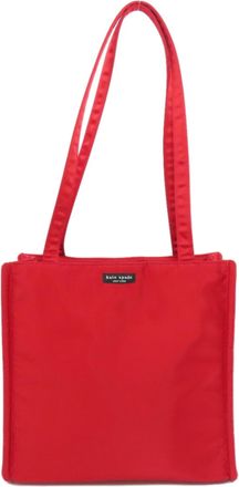 Kate Spade New York Red Color Nylon Tote Bag (Pre-Owned)
