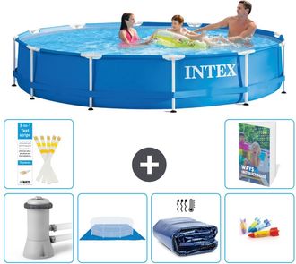 Intex Piscina Con Estructura Redonda - 366x76 Cm - 7-piezas S220