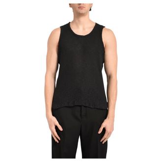 Costumein Sleeveless Tops, male, Black, Size: 2XL Ribbed Sleeveless Top