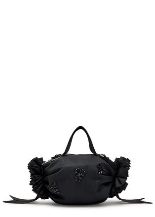 Simone Rocha Simone Rocha Double Ribbon Rosette Mini Nylon top Handle bag - Black - One Size