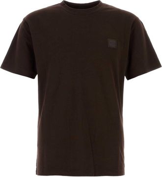 Stone Island Brown Cotton T Shirt