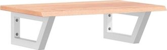 vidaXL Basin Shelf Wall Mounted Steel and Solid Wood Oak Vidaxl