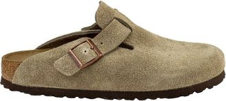 Birkenstock Sandalen Boston Soft Footbed - Heren - Slip ons - Beige - 38 EU - Su&egrave;de - Schoenen