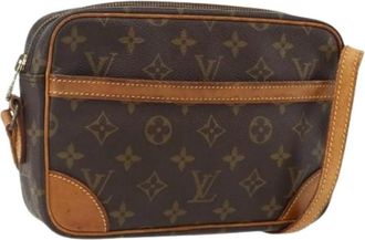 Louis Vuitton Pre-owned Cross Body Bags, female, Brown, Size: ONE SIZE Pre-owned Canvas Cross Body Bag