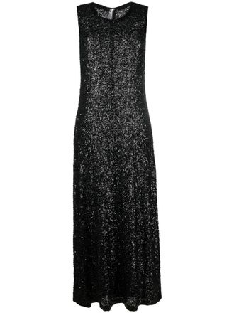 Norma Kamali Abito con paillettes - Nero