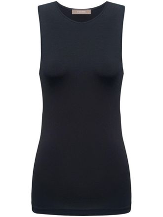 12 Storeez crew-neck stretch tank top - women - Viscose/Elastane - M - Black
