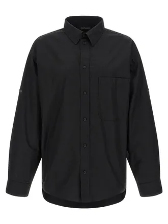 Balenciaga Black Cotton Mens Blouse