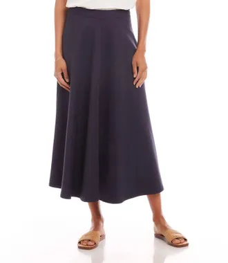 Karen Kane Midi Circle Skirt In Navy