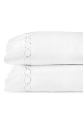 SFERRA Catina Set of 2 Pillowcases in White/Lunar at Nordstrom, Size Standard