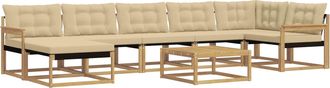 vidaXL Conjunto De Sof&aacute;s De Exterior 8 Uds. Y Beige Vidaxl