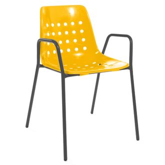 Schubiger M&ouml;bel Gartenstuhl Bermuda mit Armlehne Rundrohr