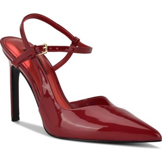 Nine West Franka Ankle Strap Pointed Toe Pump in Dark Red at Nordstrom Rack, Size 7.5