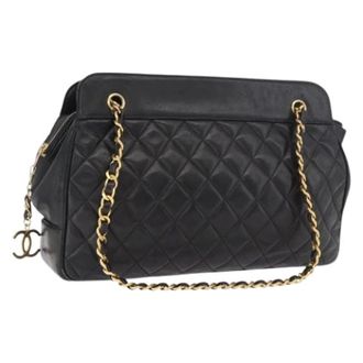 Chanel Pre-owned Shoulder Bags, female, Black, Size: ONE SIZE Pre-owned Vintage Shoulder Bag