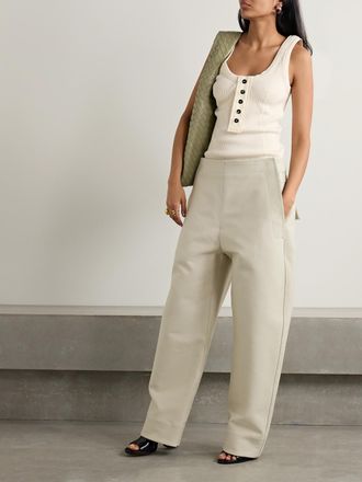 パンツ BOTTEGA VENETA WOOL FLARE TROUSERS Bottega Veneta Wool Twill Flare Trousers | bergdorfgoodman