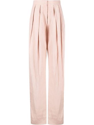 Stella McCartney high-waisted pleated trousers - Pink