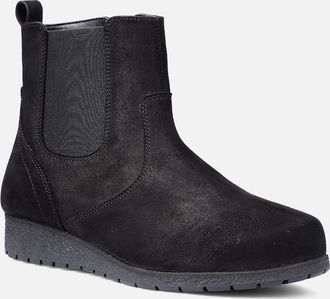 Hotter Womens Exeter Womens Low Wedge Boots - Black - Size: 9