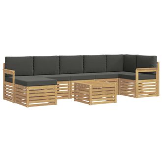 vidaXL Conjunto De Sof&aacute;s De Exterior 8 Pcs Blanco Y Antracita Vidaxl