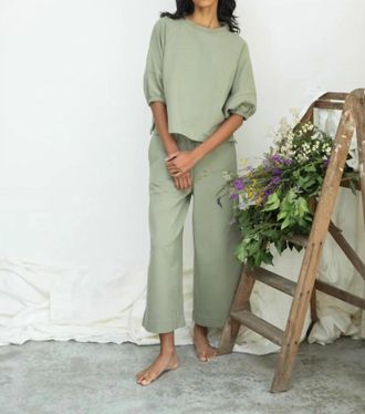 Beaumont Organic Taya Trouser In Pistachio