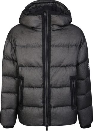 Dsquared2 Zwarte Donsjas met Capuchon - Heren - Winterjassen - Zwart - M - Katoen - Jassen
