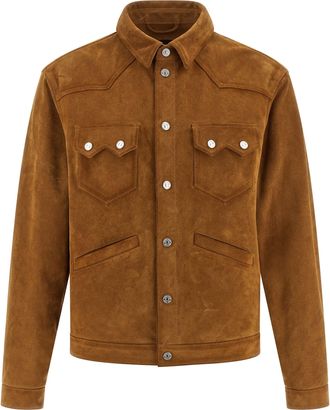 Dsquared2 Suede Boxy Shirt Jacket