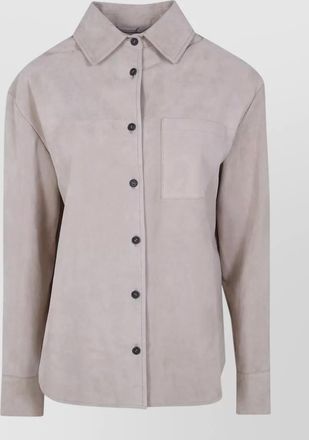 DRHOPE suede overshirt jacket