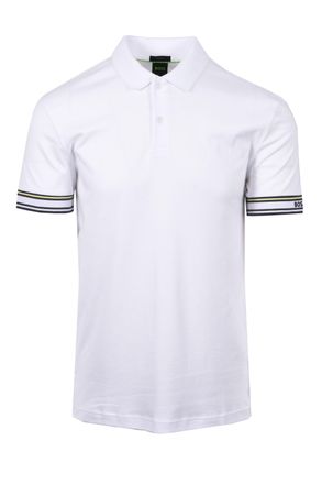 HUGO BOSS Boss Green Polo Zone Polo Shirt White
