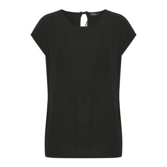 Soaked In Luxury Zwarte Top met Striknek - Dames - Blouses & Shirts - Zwart - Maat: S