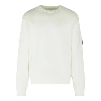 C.P. Company Sweatshirts, male, White, Size: XL Crewneck Sweatshirt