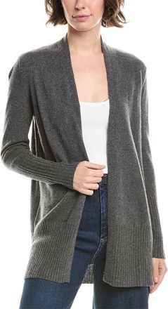 Forté Cashmere Rib Trim Cashmere Cardigan
