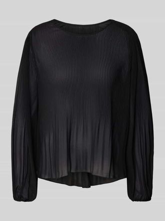Pieces Regular Fit Bluse in Plissee-Optik Modell NAOMIE in Black, Gr&ouml;&szlig;e S