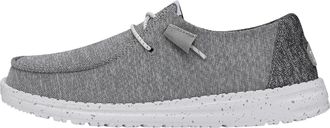 HeyDude Womens Wendy Sport Knit - Casual Slip-On Flat Shoes - Moccasin Style, Grey, 4 UK