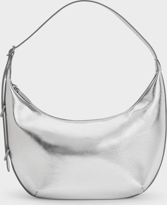 Charles & Keith Bryna Metallic Curved Hobo Bag