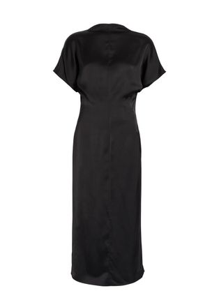 Tove Aker Low-back Satin Midi Dress - Black - 34 (UK6 / XS)