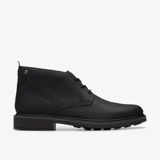 Clarks Newford Mid Black Leather