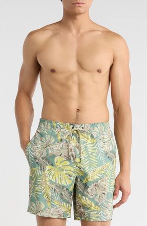 Quiksilver Tropic Volley Swim Shorts in Lily Pad at Nordstrom Rack, Size X-Large
