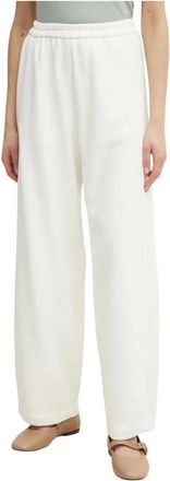 Forte_Forte Katoenen joggingbroek - Dames - Sweatpants - Wit - M - Katoen - Broeken