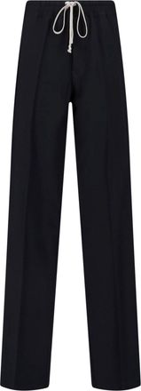 Rick Owens Pantaloni Dritti In Misto Viscosa
