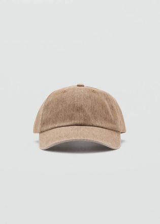 Mango Cappello cotone visiera beige - Uomo - Taglia unica - MANGO MAN