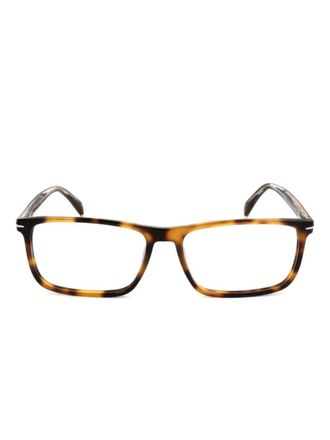 Eyewear by David Beckham rectangle-frame glasses - men - Acetate - 57 - Brown
