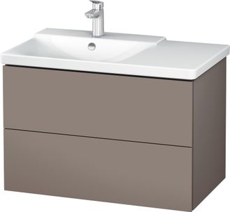 Duravit Duravit L-cube Mueble De Pared De 820mm De Ancho, Profundidad 481, 2 Cajones, Cabe p3 Comfort Art&iacute;culo 233385, Cuenca Izquierda, Color: Decoraci&oacute;n Bas