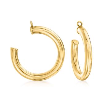 Ross-Simons 14kt Yellow Gold Hoop Earring Jackets