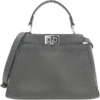 Fendi Pre-owned Peekaboo Mini Handbag - - Pre-owned - Donna - Grigio - ONE SIZE