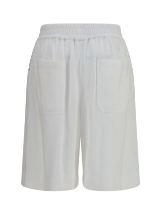 Brunello Cucinelli Womens Shorts Cotton Piqu&eacute; Off White