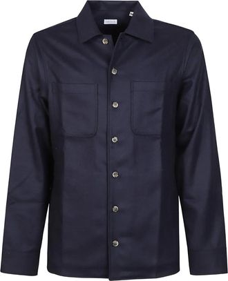 Orian patch-pocket shirt - Blue