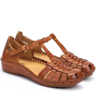 Pikolinos Womens P. Vallarta Semi-Open Shoes In Brandy
