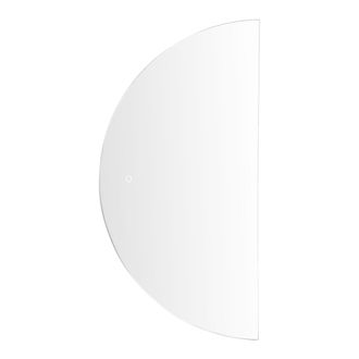Beliani Beliani - Espejo De Pared Led Moderno Contempor&aacute;neo Semicircular Para Colgar Dormitorio Ba&ntilde;o 50 X 100 Cm Plateado Loue
